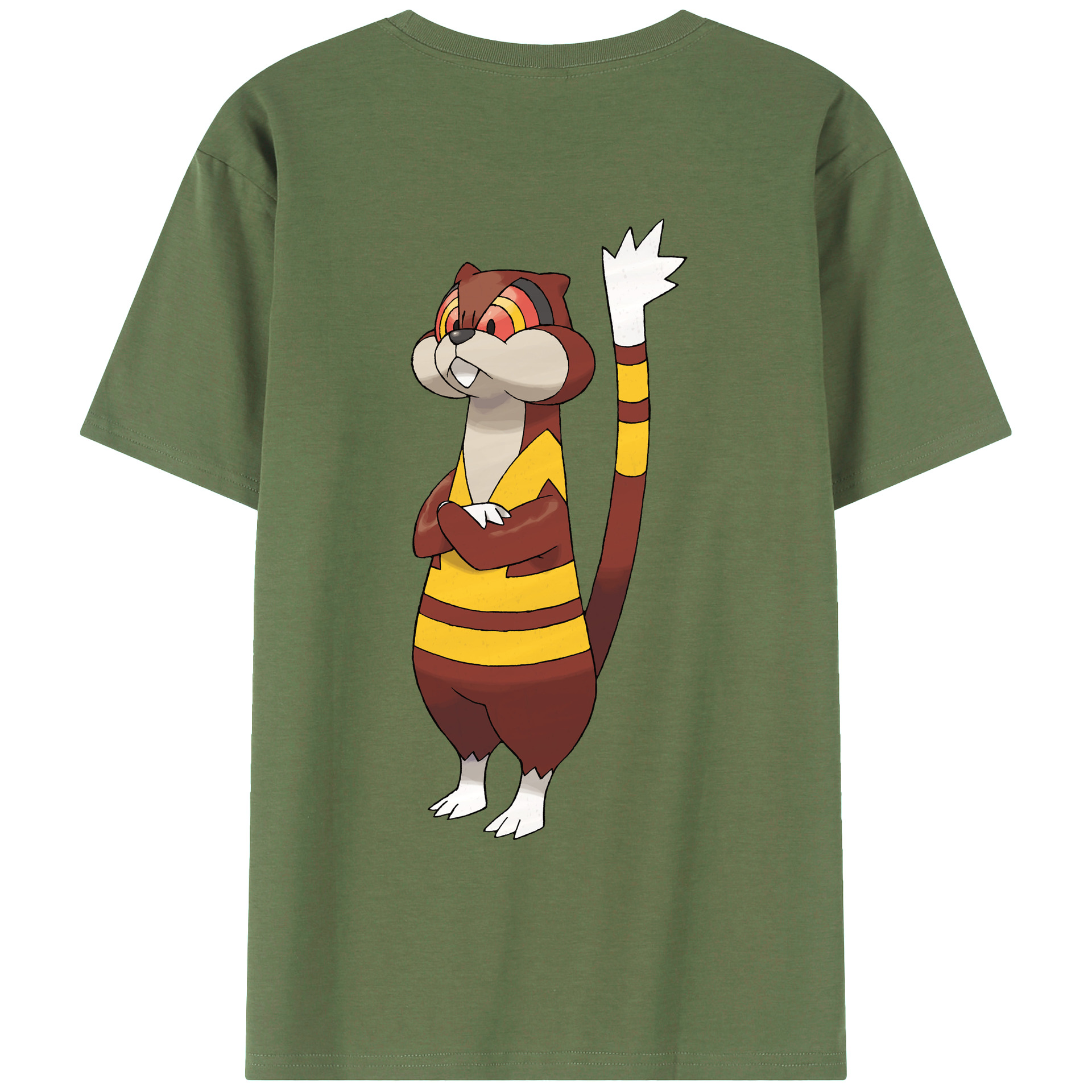 （画像用） ポケットモンスター Pokémon 綿100％ メンズ半袖Tシャツ（バックプリント） 通気性